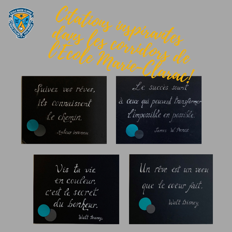 Citations Inspirantes Ecole Marie Clarac